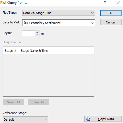 Plot Query Points dialog